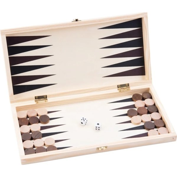 Brætspil Skak/Backgammon 33x33 cm, Foldbart