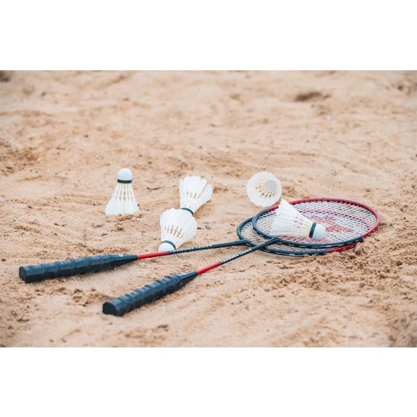 Badminton sæt inkl. ketsjere, bolde og net