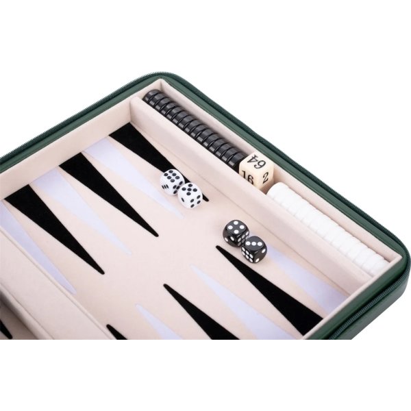 Brætspil Backgammon Rejsesæt 23x18 cm