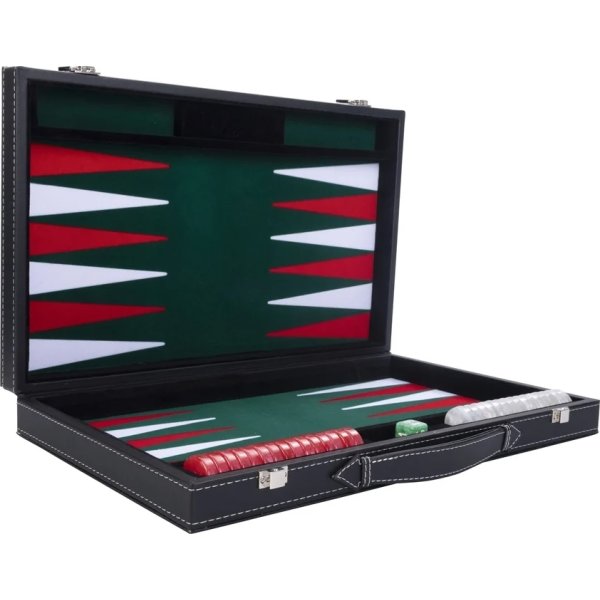 Brætspil Backgammon Sæt 38x23 cm, Foldbart