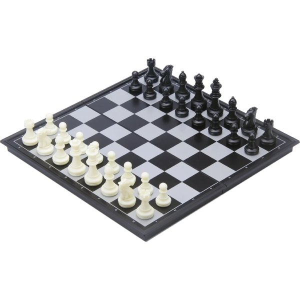 Brætspil Skak / Backgammon Rejsesæt 24x24 cm