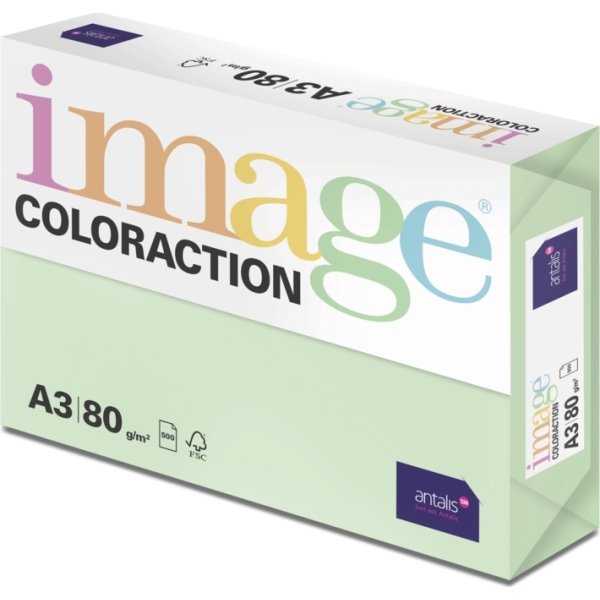 Image Coloraction A3, 80g, 500ark, Pastel Green