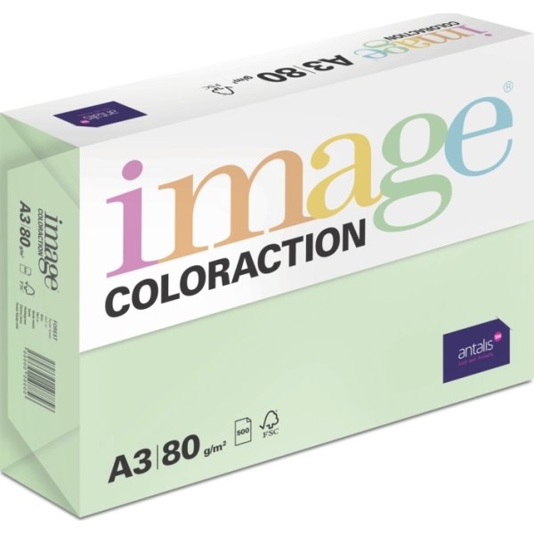 Image Coloraction A3, 80g, 500ark, Pastel Green