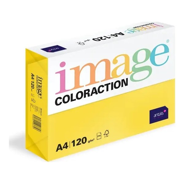 Image Coloraction A4, 120g, 250ark, Dark yellow