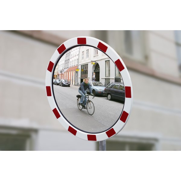 Trafikspejl rundt, inde/ude, akryl, Ø60cm