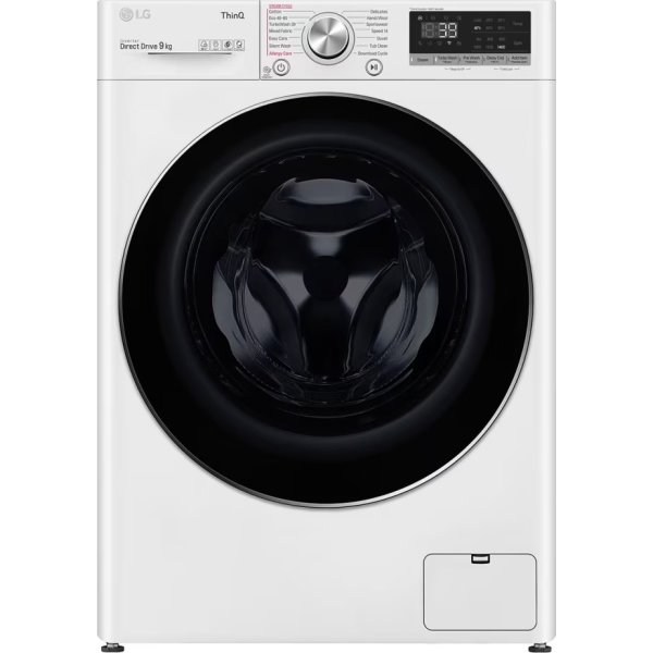 LG FV90VNS2QE vaskemaskine, 9 KG, hvid