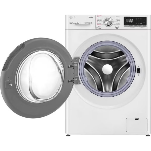 LG FV90VNS2QE vaskemaskine, 9 KG, hvid