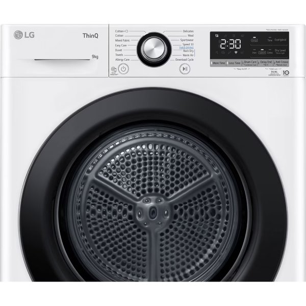 LG RV9DN9037 tørretumbler, 9KG, hvid