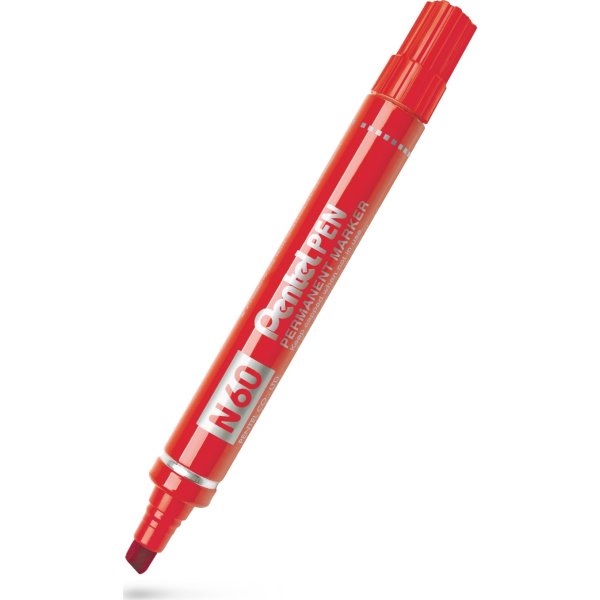 Pentel N60 Permanent marker | Skrå | Rød