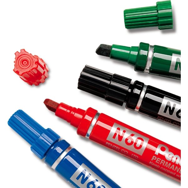 Pentel N60 Permanent marker | Skrå | Sort