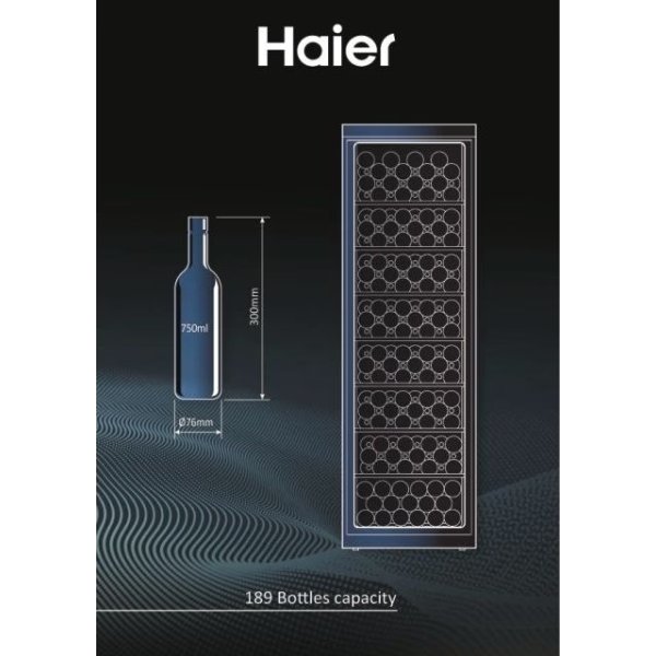 Haier vinkøler 60 serie 5, sort
