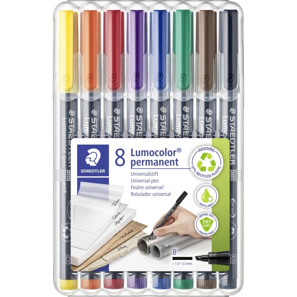 Staedtler 314 Permanent Marker | 8 farver