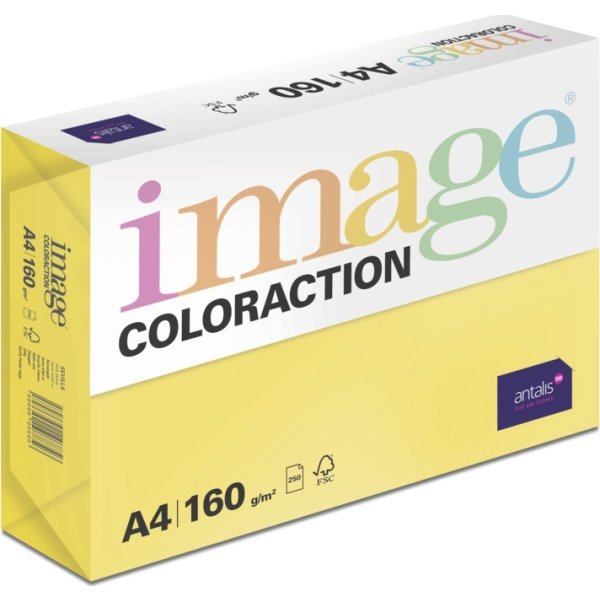 Image Coloraction A4, 160g, 250ark, Dark yellow