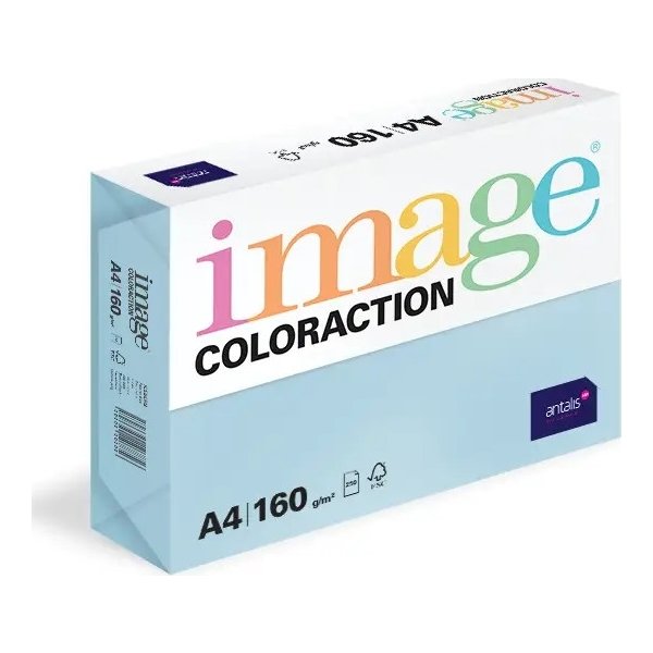 Image Coloraction A4, 160g, 250ark, Pale Icy Blue
