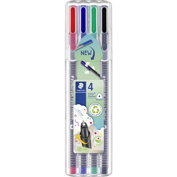 Staedtler Triplus Fineliner | 4 farver