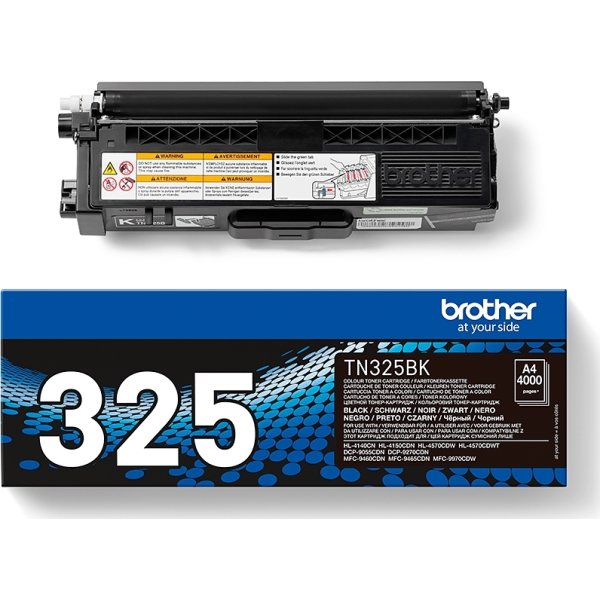 Brother TN325BK lasertoner, sort, 4000s