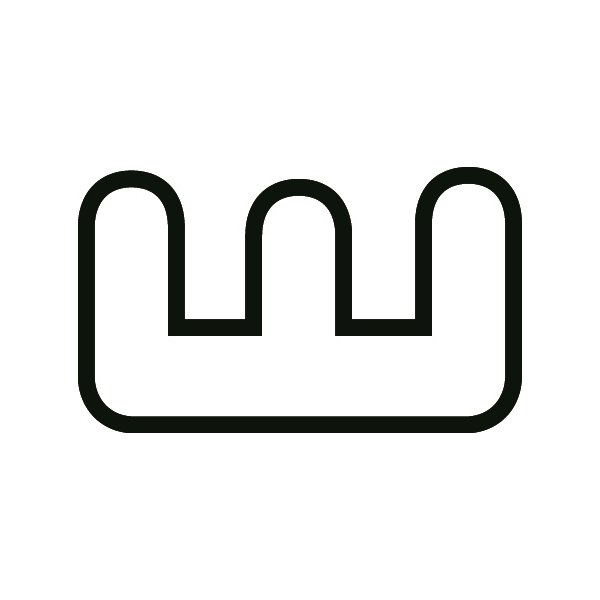 Selvklæbende tætningssliste, E-form, hvid, 6 m