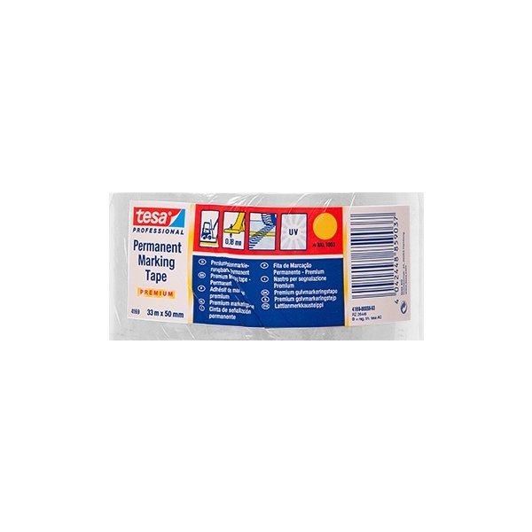 tesa gulvmarkeringstape, 50mm x 33m, transparent