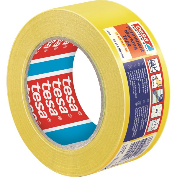 tesa gulvmarkeringstape, 50mm x 33m, gul