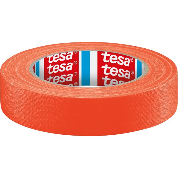 tesa selvlysende eventtape, 25mm x 19m, orange