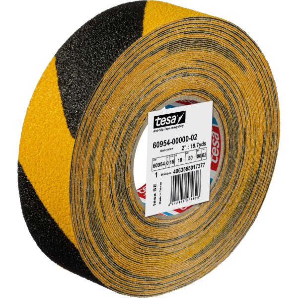 tesa skridsikker tape, 50mm x 18m, gul/sort