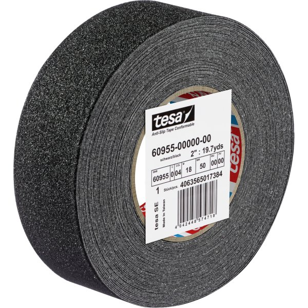 tesa føjelig skridsikker tape, 50mm x 18m, sort