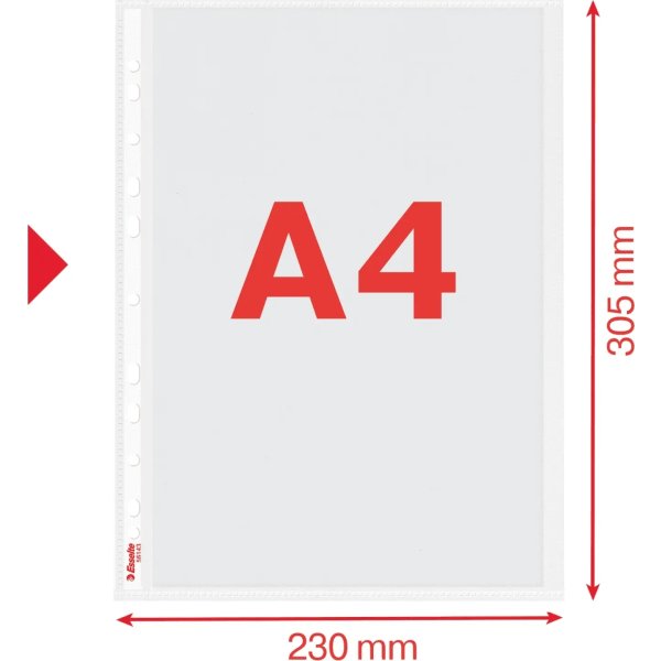 Esselte Lomme | A4 | V.side | 85my | 100 stk.