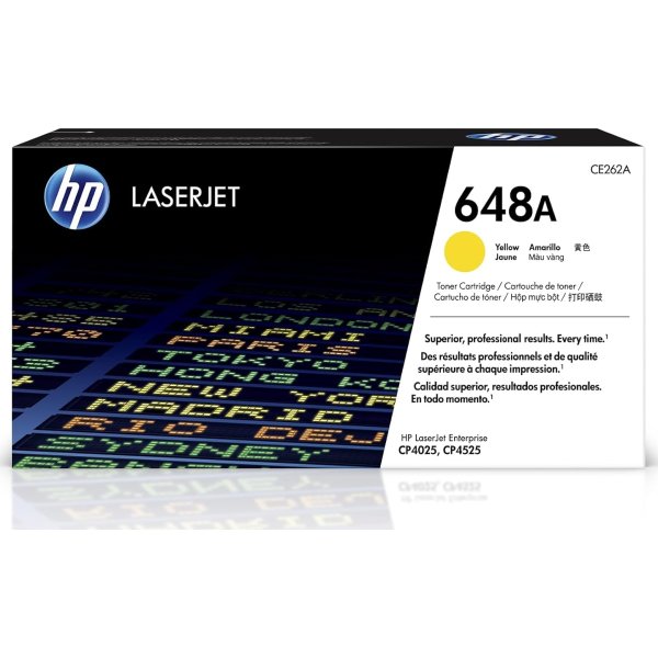 HP no 648A CE262A lasertoner, gul, 11000s