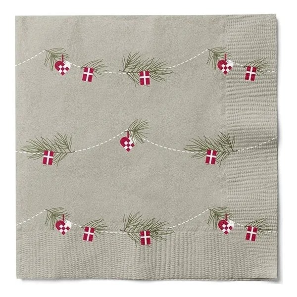 Jule Servietter, H33 x B33cm, 20/pkk, natur