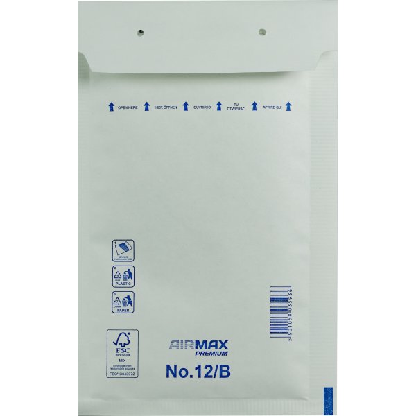 AirMax Boblekuvert | 12/B-W2 | 140x225 mm | Hvid