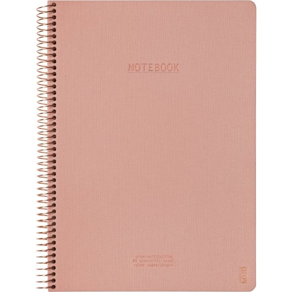 Kozo Premium Notesbog | A4 | Linj. | Muted Blush