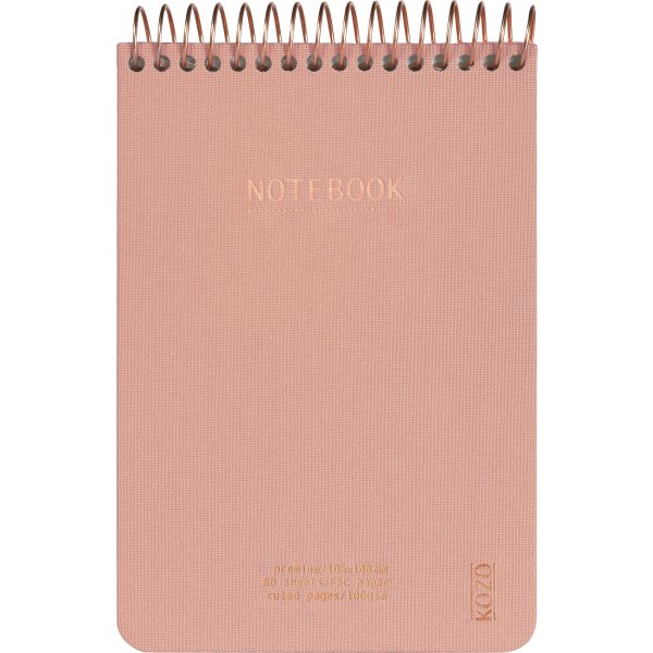 Kozo Premium Notesbog |A6 | Linjeret | Muted Blush