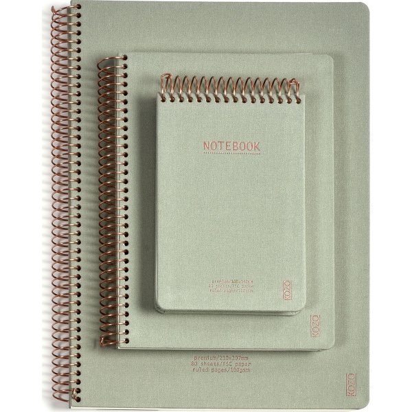 Kozo Premium Notesbog | A4 | Linjeret | Aloe Vera