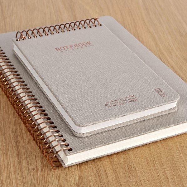 Kozo Premium Notesbog | A6 | Linjeret | Sand