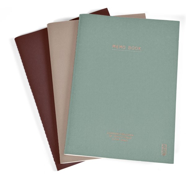 Kozo Premium Skrivehæfte | A5 | Linjeret | 3-pak