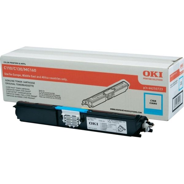 OKI 44250723 lasertoner, blå, 2500s