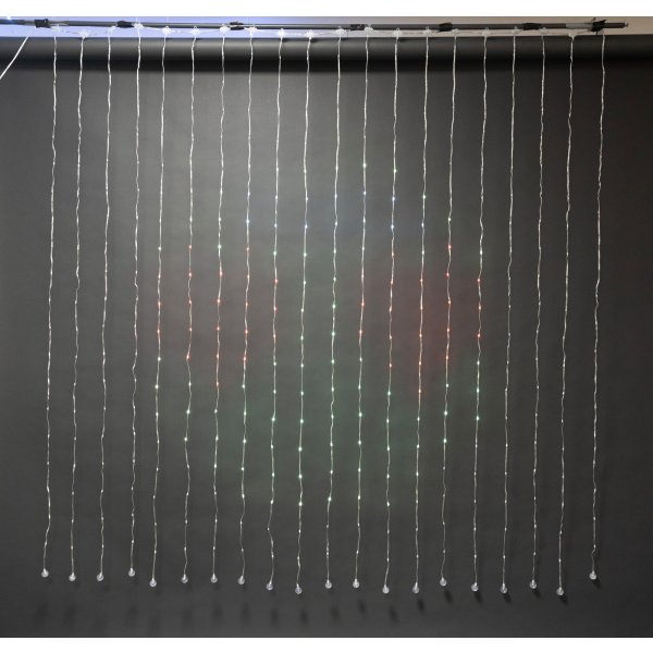 Gardin lyskæde, 400 LED, 200x200 cm