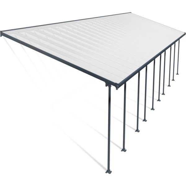 Palram Canopia Feria terr. overdæk, 4x14,5m, grå