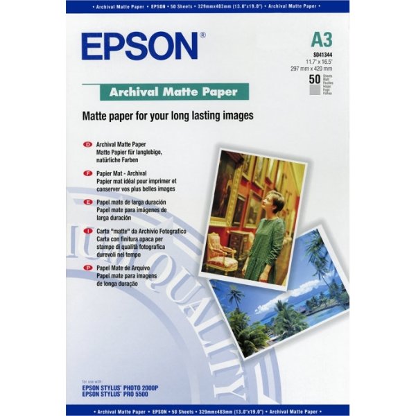 Epson C13S041344 mat, A3/192g/50ark