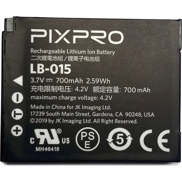 Kodak Batteri Pixpro WPZ 3.7v/700mah