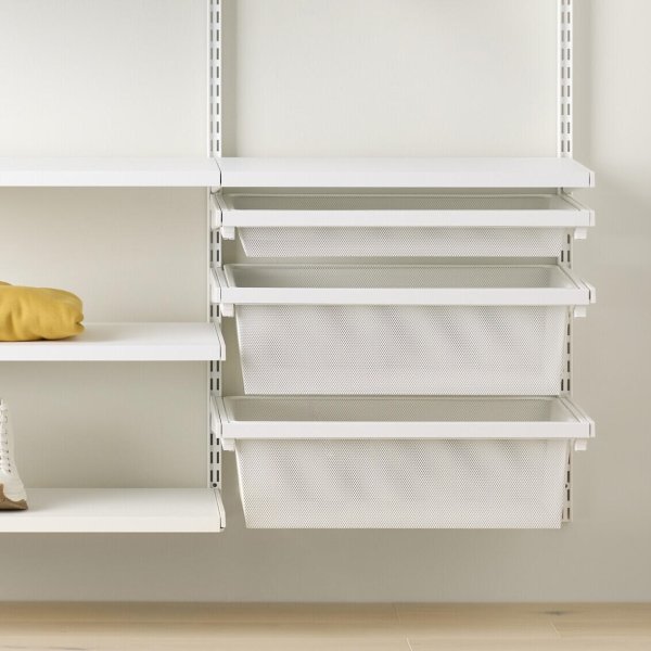 Elfa Decor dyb meshkurv, B60/D40, mat hvid