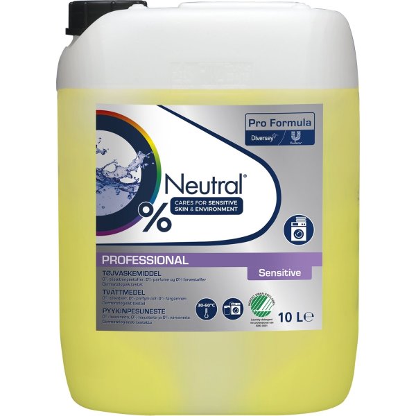 Neutral Pro Flydende Vaskemiddel, Sensitive, 10L