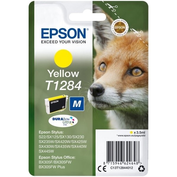 Epson nr.T1284/C13T12844012 blækpatron, gul, 175s
