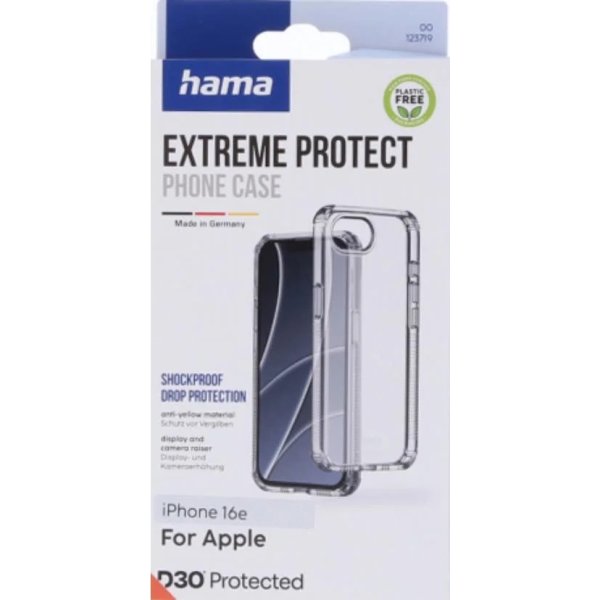 Hama Mobilcover Protect iPhone 16e, transparent