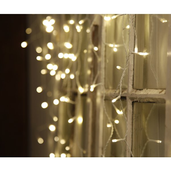 Lyskæde Istapper m/400 LED, 7,9m, varm hvid