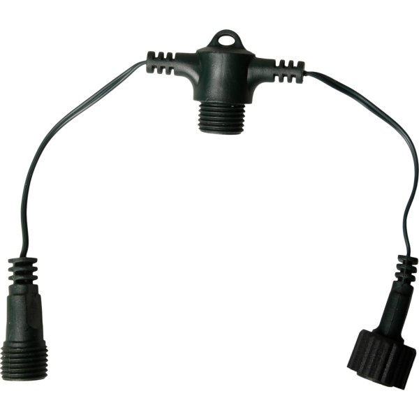Fordelerkabel til lyskæde, 31V, IP44, 40cm, grøn