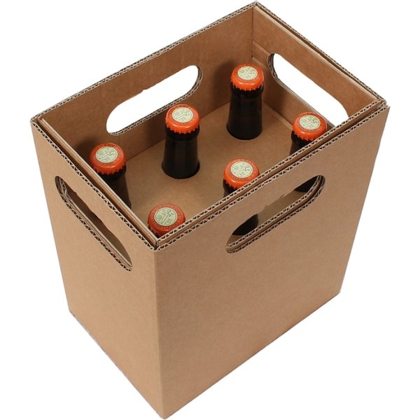 Flaske transportkasse | Indlæg | 6 x 33cl