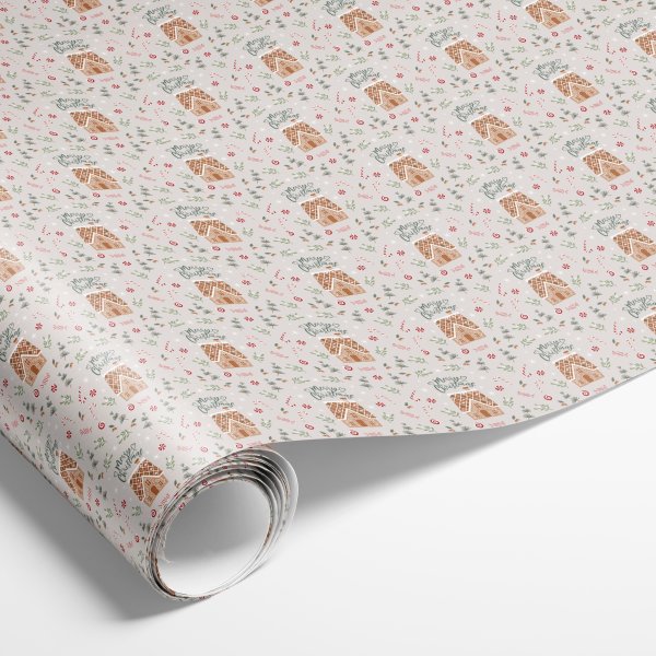 Gavepapir, H70 x B1000cm, 10m/rll, hvid & brun