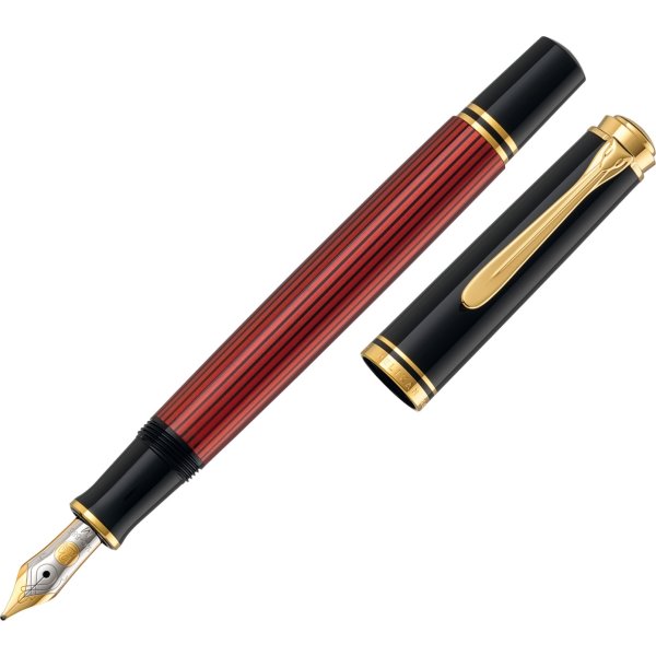 Pelikan Souverän 400 Fyldepen, EF, black/red