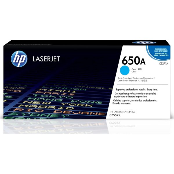 HP no 650A CE271A lasertoner, blå, 15000s